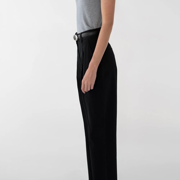NWT | OAK + FORT High-Rise Tapered Pant (Turkish Coffee) - Picture 3 of 4